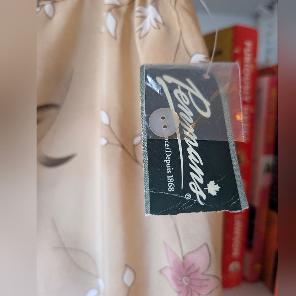 Vintage Penman Maxi Skirt Cream Pink Floral Print Size Large Boho Cottagecore - Picture 3 of 6